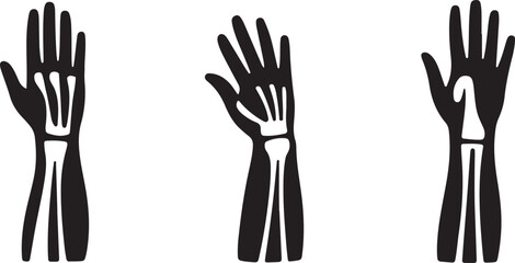 Three Bald Heads with Varying Eye Expressions Illustration