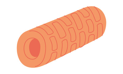 Massage roller, MFR. Sports equipment for training. Sports, fitness. Flat color is isolated. It is suitable for applications, websites, blogs training, yoga, health, rehabilitation, active lifestyle