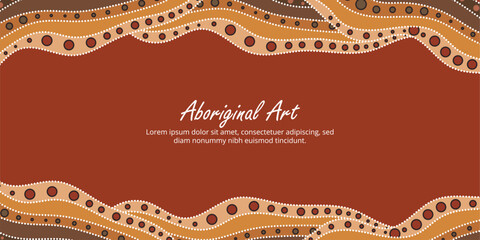 Editable Aboriginal print design for personalized communication