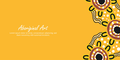 Artistic Aboriginal background poster ready for custom text