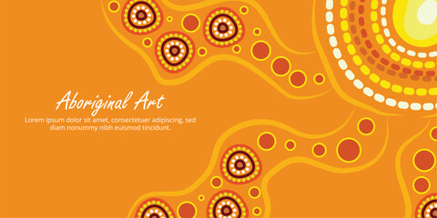 Aboriginal-inspired decorative poster with text customization
