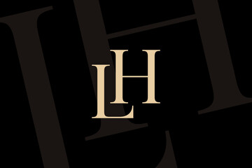 HL or LH letter logo icon design. Classic style luxury initials monogram.