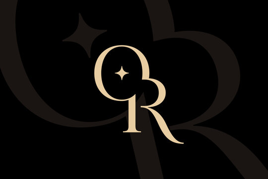 OR or RO letter logo icon design. Classic style luxury initials monogram.