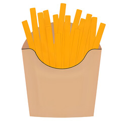 french fries with ketchup