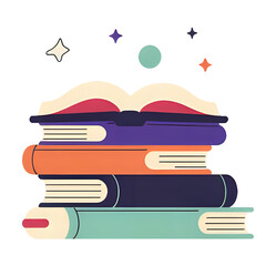 stack of books and pencils