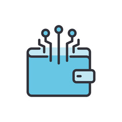 Creative Visualization Of A Digital Wallet With Network Connections