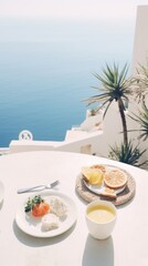 Breakfast brunch plate food.