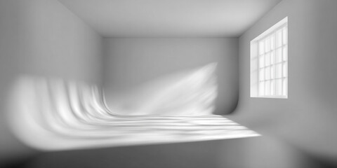 empty room with white window