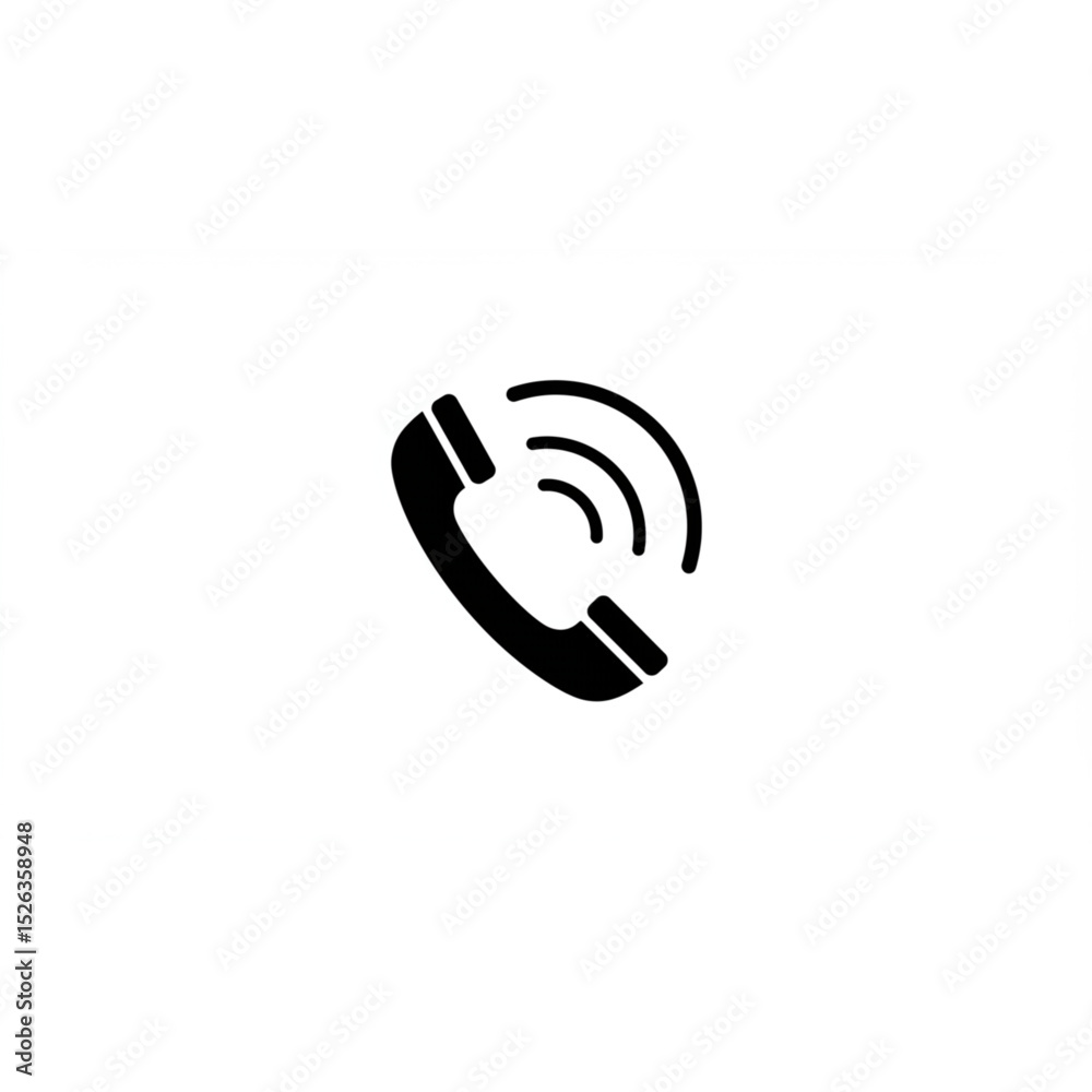 Poster a modern phone ringing icon ideal for app design website branding and user interface development pro