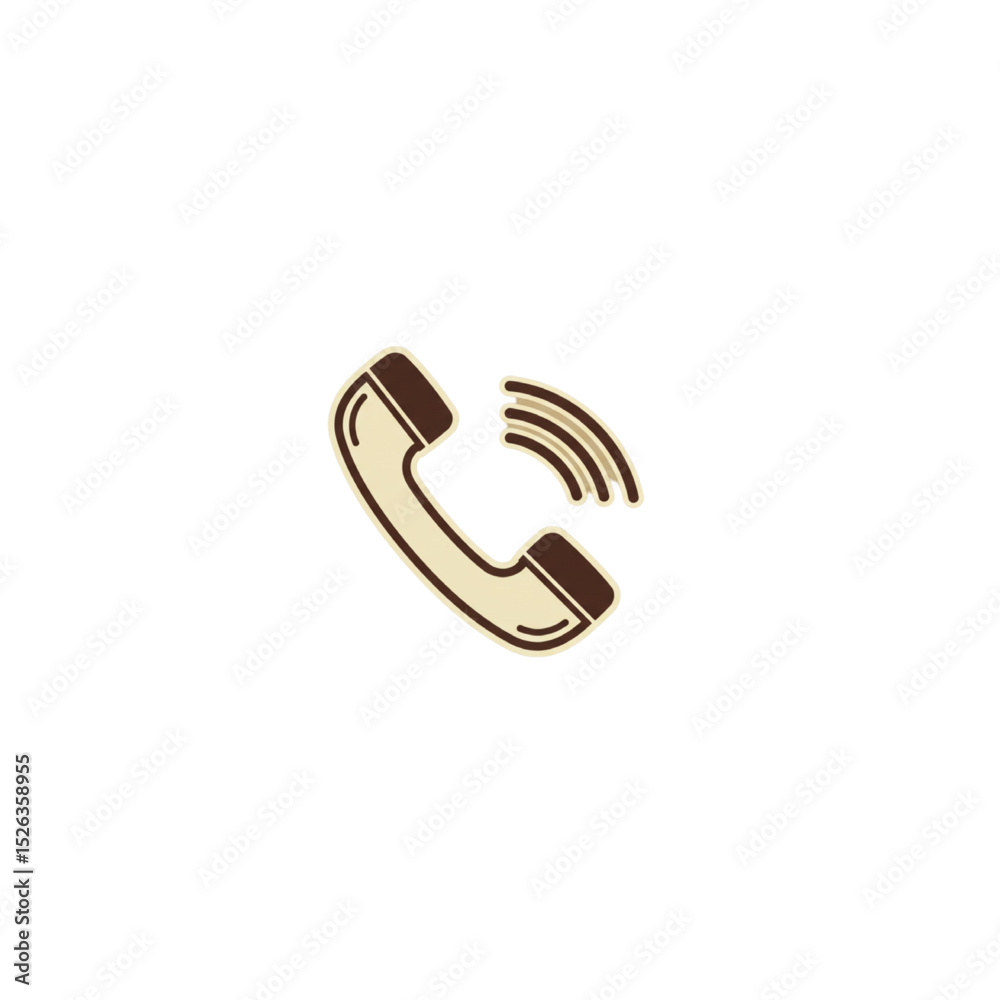 Poster elegant retro phone icon perfect for branding websites apps and user interfaces a scalable design el