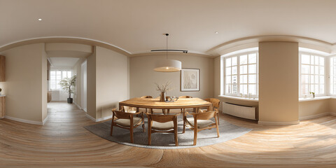 Bright and cozy living room interior with natural light, modern interior with furniture
