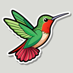 hummingbird and flower