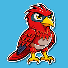 cartoon parrot on white background