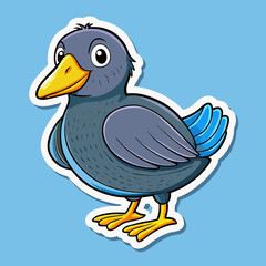 cartoon duck with blue eyes