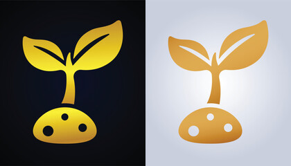 image of a pea plant logo in the ground
beautiful gold texture with black and white background for design purposes