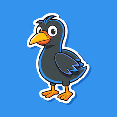 illustration of a cartoon duck