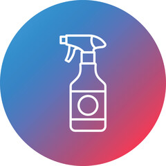 Water Spray Line Gradient Circle Background Icon