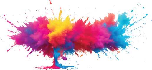 Vibrant Watercolor Splash and Brush Strokes, Imbuing the Canvas with Colorful and Bold Stains, Splashes, and Streaks, All Set Against a Clean White Background for a Contemporary and Artistic Flair.
