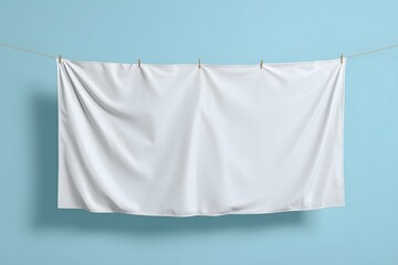 Vivid studio shot of a versatile blank fabric banner against a simple background.