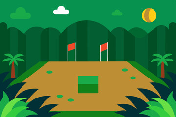 Tropical Baseball Field A Lush Green Paradise for Summer Games