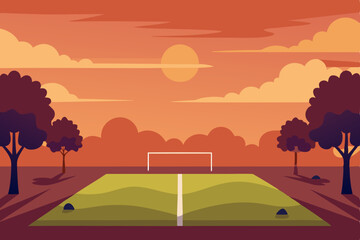 Sunset Soccer Field A Serene Evening at the Sports Field