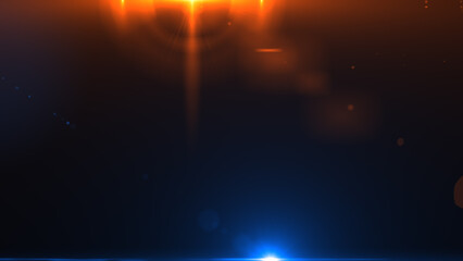 abstract background with colorful lights. stylized blue and orange glow lighting background	