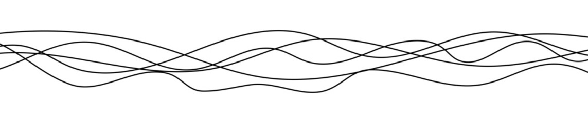 Thin curved wavy lines