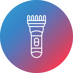 Trimmer Line Gradient Circle Background Icon