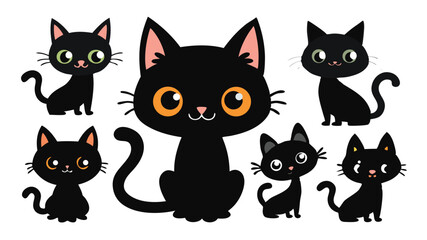 set of black cats
