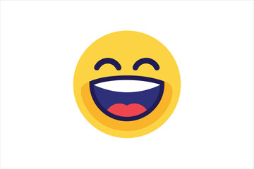 Laughing Face Emoji Vector for Chat, Humor, and Social Media