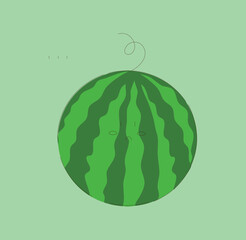 Adorable and colorful Cartoon Watermelon Illustration that embodies a cheerful vibe