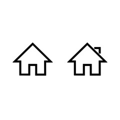 web home icon outline set