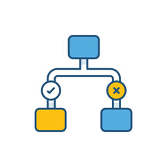Decision Tree Vector icon