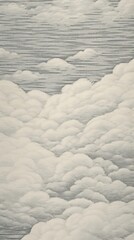 Fototapeta premium Embroidery of clound sky texture nature tranquility.
