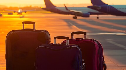 Two stylish suitcases ready for travel stacked neatly together in a cozy living room setting