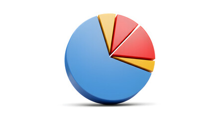 Data Visualization A 3D Pie Chart Representing Proportions and Percentages