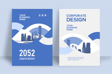 City Background Business Book Cover Design Template