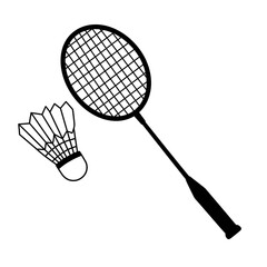 badminton racket and shuttlecock 