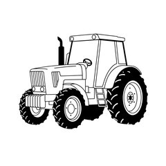 Fototapeta premium tractor isolated on white background