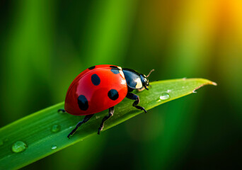 Fototapeta premium Ladybug in Tropical Forest