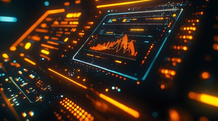 A computer screen displaying a detailed chart analyzing data trends in a professional setting