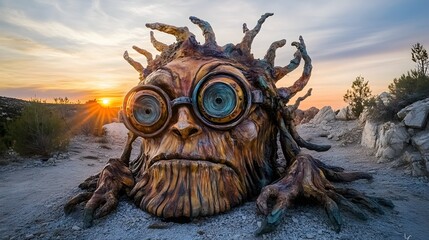 A strange looking creature with unusual features and colorful patterns captivating the imagination