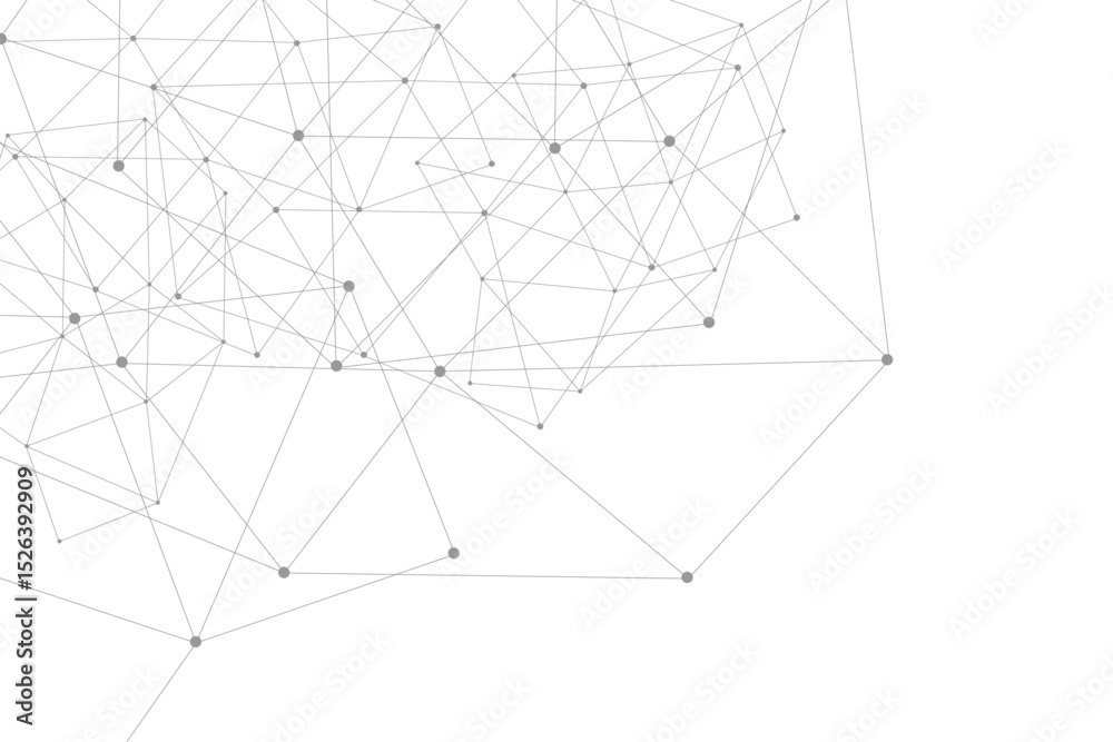 Fototapete abstract technology dot and line connection digital hi tech design concept background. space for tex