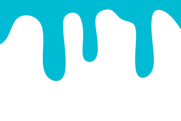 Blue Liquid Dripping Vector Illustration on White Background. Ideal for creative designs, banners, posters, or background themes related to slime, paint, or liquid products.