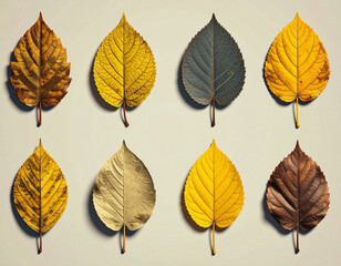 Fototapeta premium Autumn, beautiful colored leaves, fallen leaves design, art - 가을, 아름다운 색 단풍, 낙엽 디자인, 아트