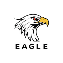 Eagle Head Logo – Fierce Bald Eagle Mascot Design