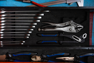 Professional work tools set for technicians in a stylish box.