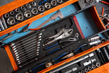 Professional work tools set for technicians in a stylish box.