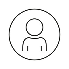 User Profile Avatar Line Icon. User Identification And Account Representation Outline Symbol. Personal Profile And Online Presence. Editable Stroke. Isolated Vector Illustration