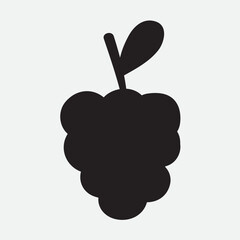 Grapes silhouette. Vector illustration on white background.